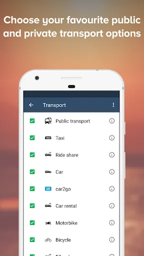Zrzuty ekranu TripGo