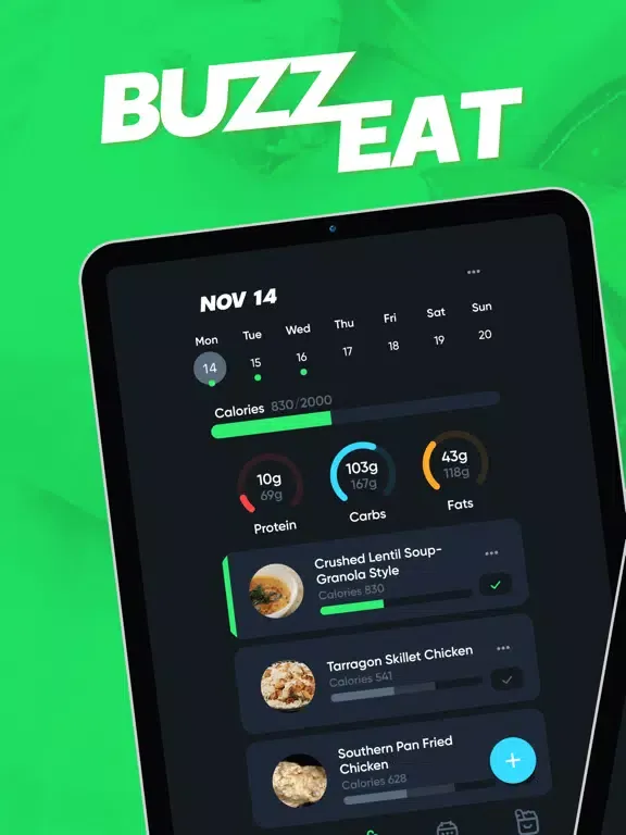 BuzzEat: Auto Meal Planner iPad  Ekran Görüntüleri