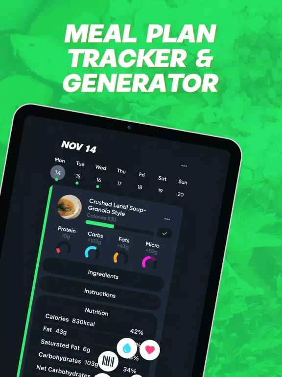 BuzzEat: Auto Meal Planner iPad  Ekran Görüntüleri