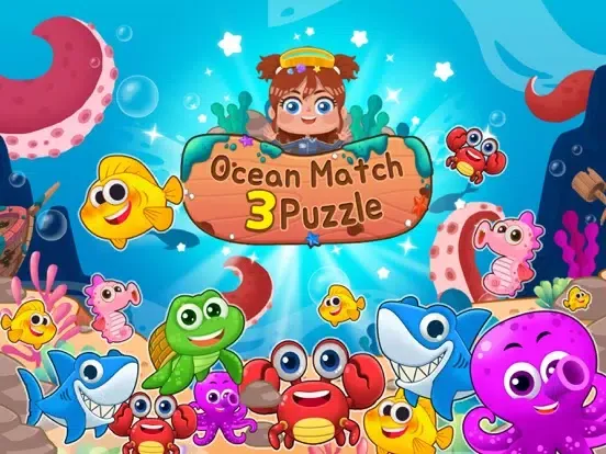 Tangkapan layar Ocean Match-3 Puzzle iPad 