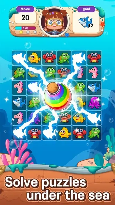 Tangkapan layar Ocean Match-3 Puzzle