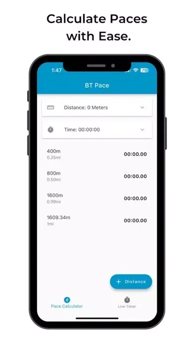 Capturas de tela do BT Pace - Pace Calculator