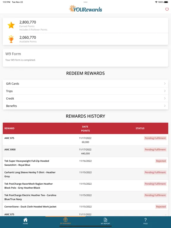 YBC YOURewards iPad  Ekran Görüntüleri