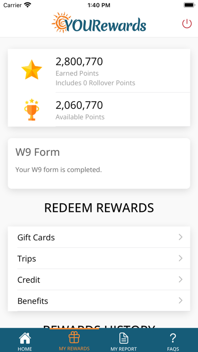 Ảnh chụp màn hình của YBC YOURewards