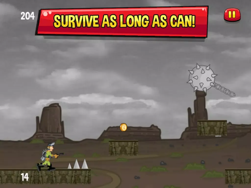 Tangkapan skrin Robot Soldier Dash iPad 