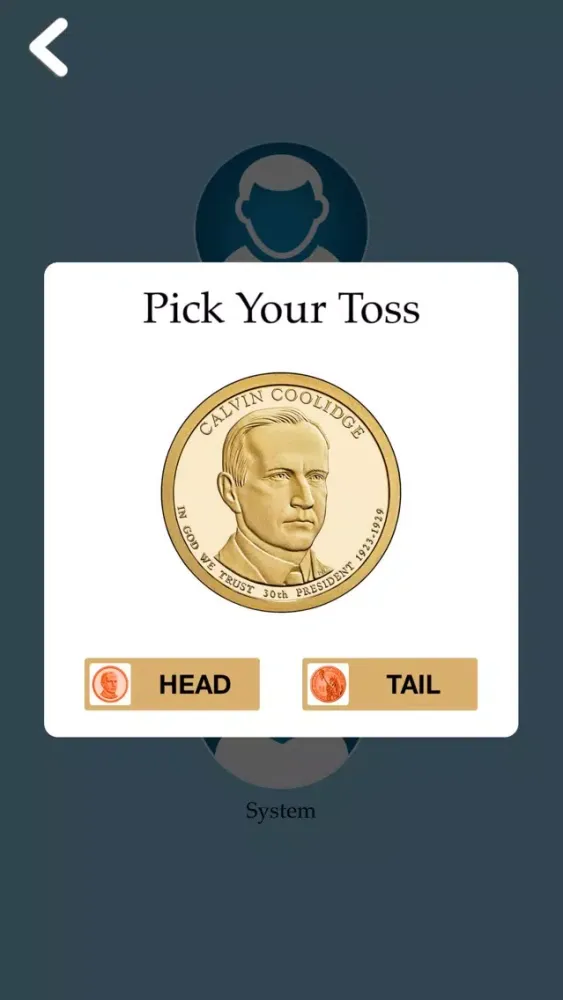 ภาพหน้าจอของ Pop Guess the Luck : Heads or Tail