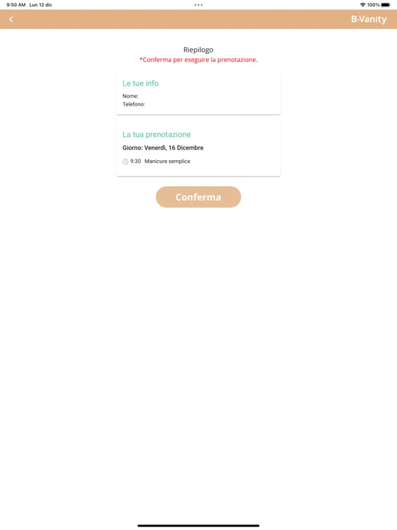 Tangkapan skrin Lina Estetic Center iPad 