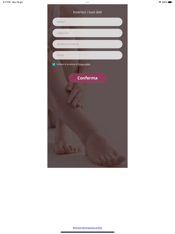 Tangkapan layar Vanity Rose "Nails & Beauty" iPad 