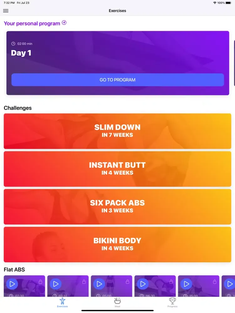 Capturas de tela do Home Workout for Women & Men iPad 