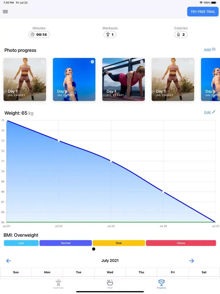 Capturas de tela do Home Workout for Women & Men iPad 