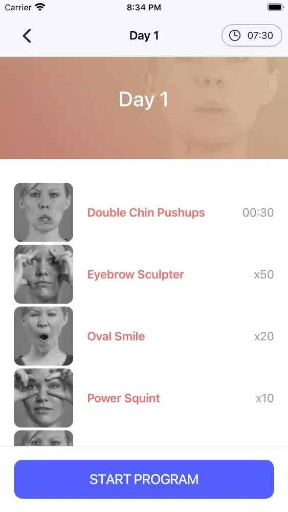 Face Yoga Exercise Lift App应用截图