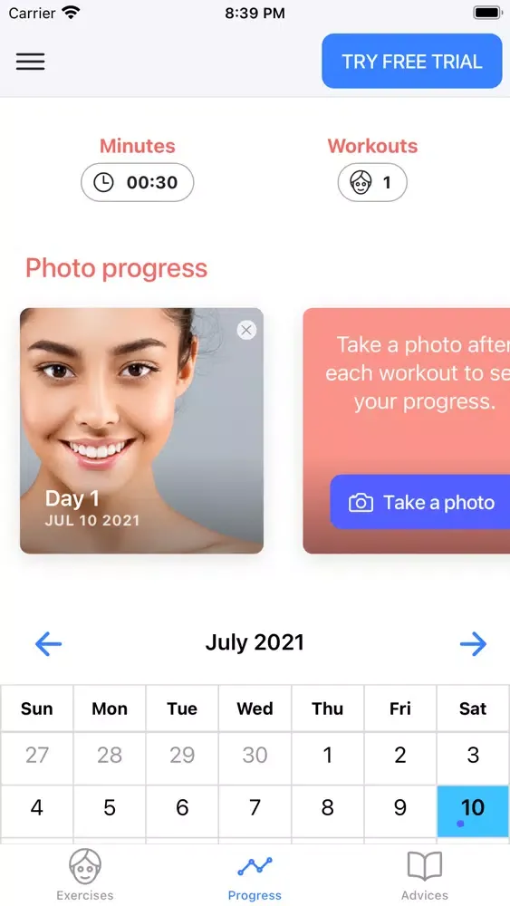 Face Yoga Exercise Lift App应用截图
