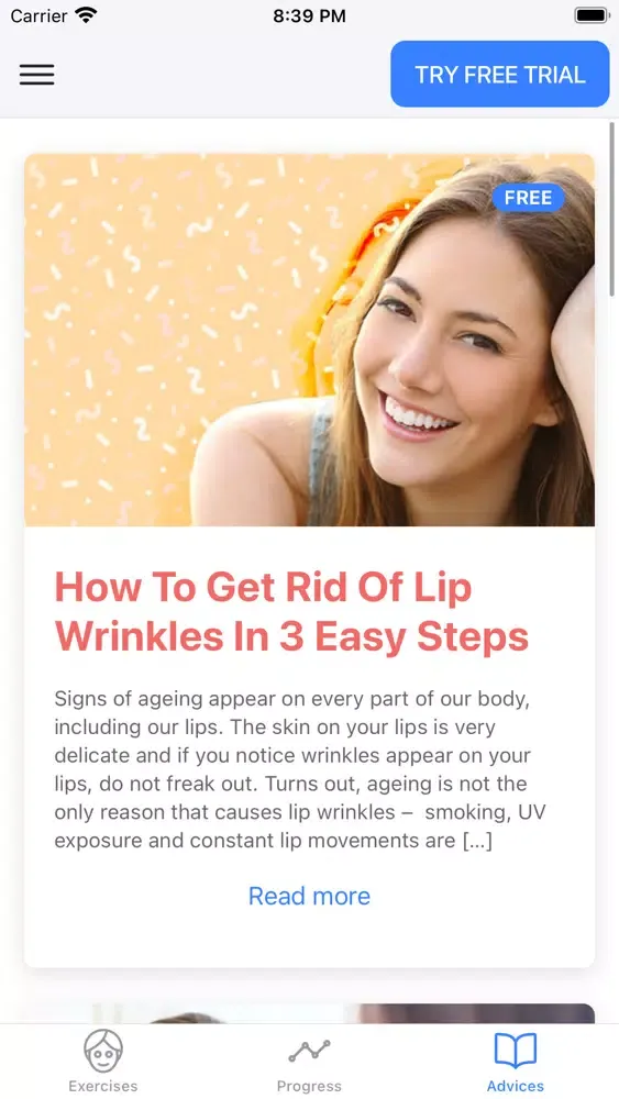 Face Yoga Exercise Lift App应用截图