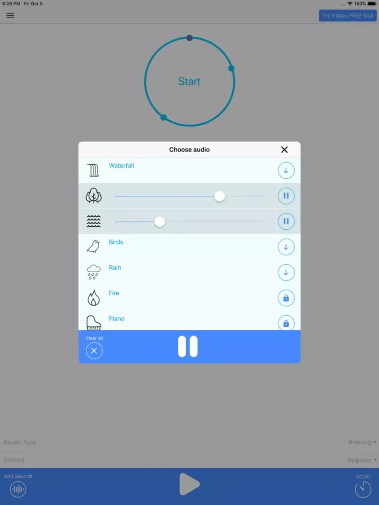 Скриншоты Breathe to Relax Pranayama App iPad 