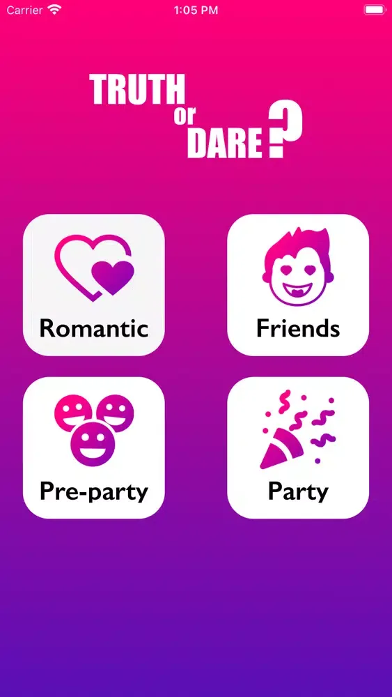 Capturas de pantalla de Truth or Dare for Teens Adults
