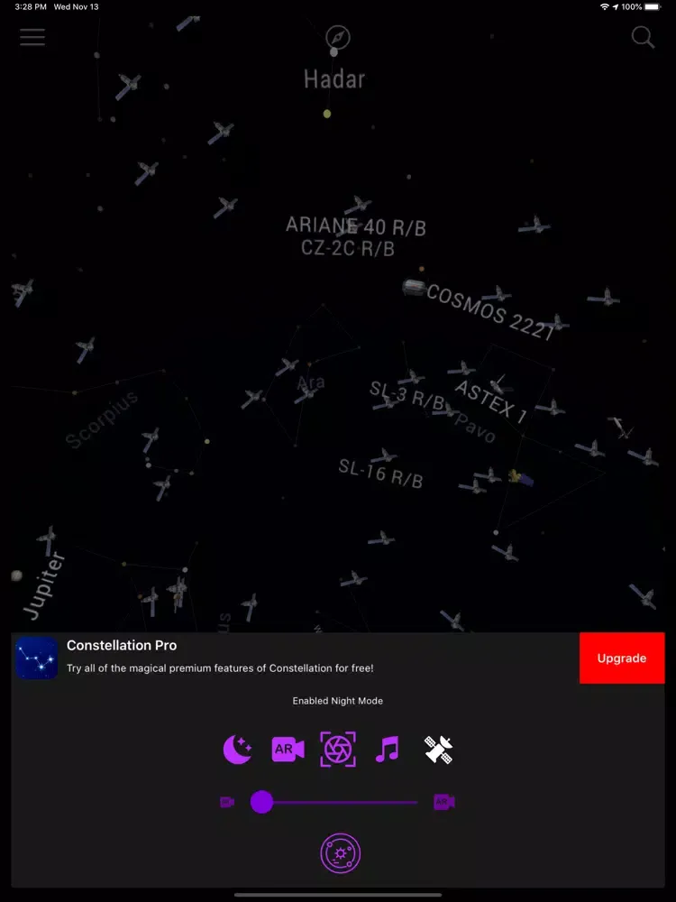 Capturas de tela do Starry Night Sky Constellation iPad 