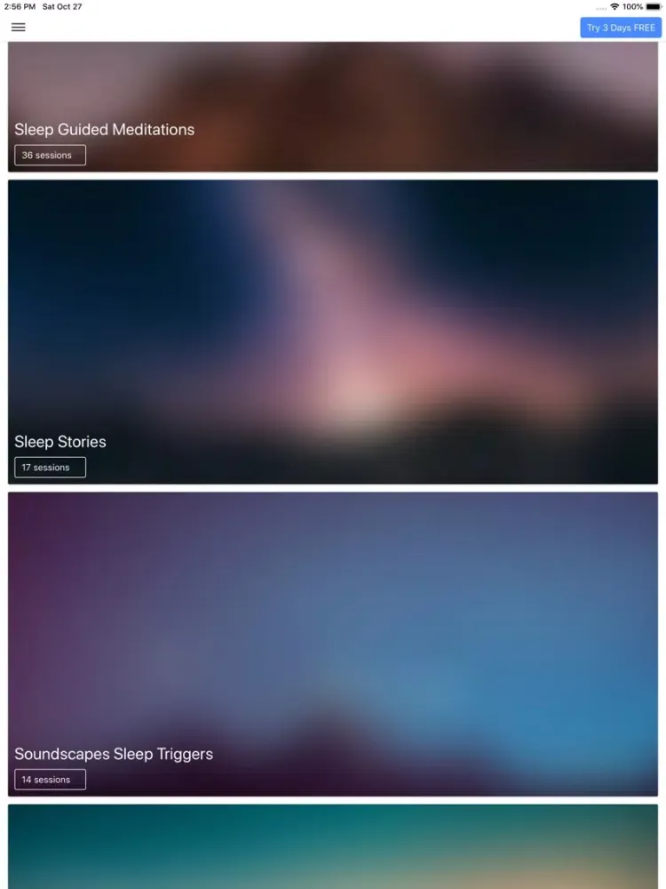 Capturas de pantalla de Sleep Meditation Hypnosis App iPad 