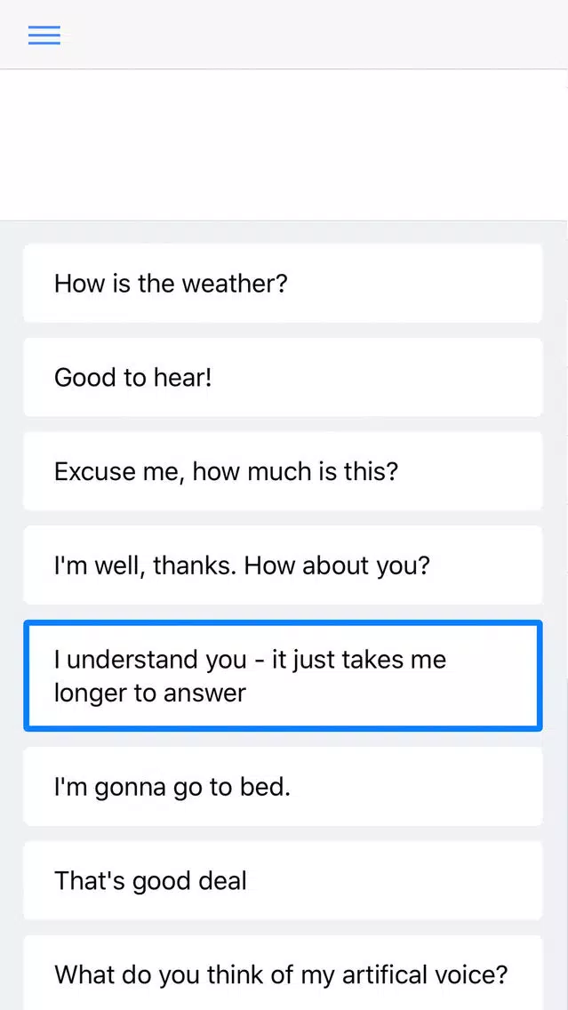 Capturas de tela do Text to Speech AAC Assistant