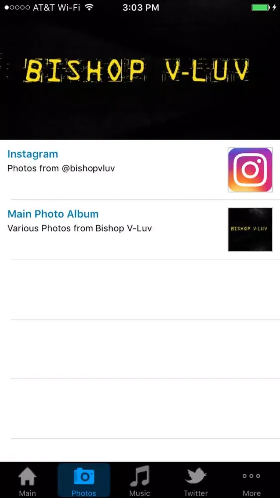 Tangkapan layar Bishop V-Luv
