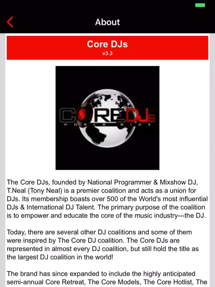 Zrzuty ekranu Core DJs iPad