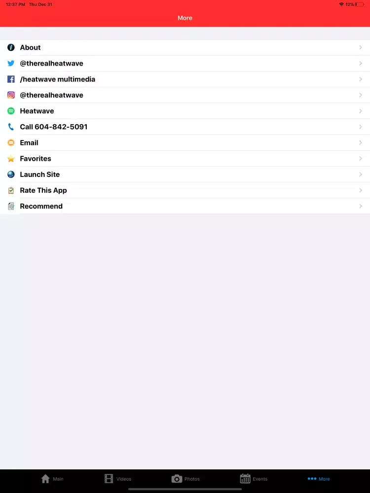 Heatwave Multimedia iPad  Screenshots