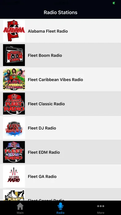 Capturas de tela do Fleet Radio Network
