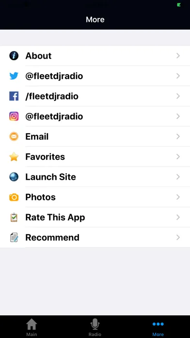 Capturas de tela do Fleet Radio Network
