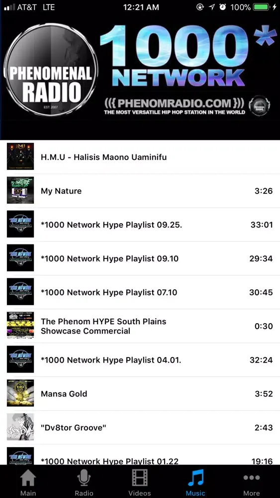 Phenom Radio Screenshots