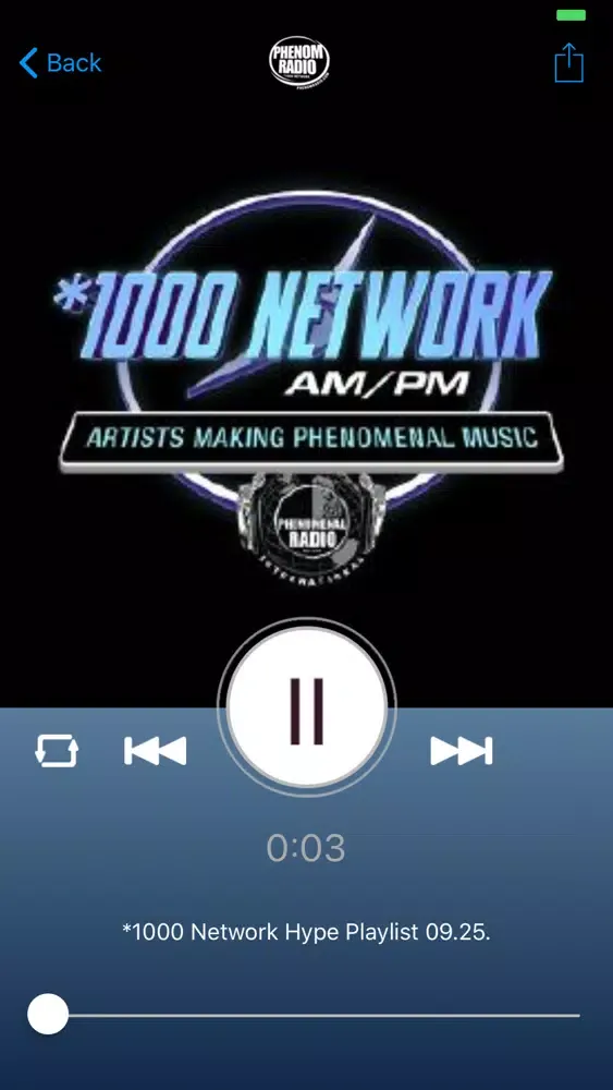 Phenom Radio Screenshots