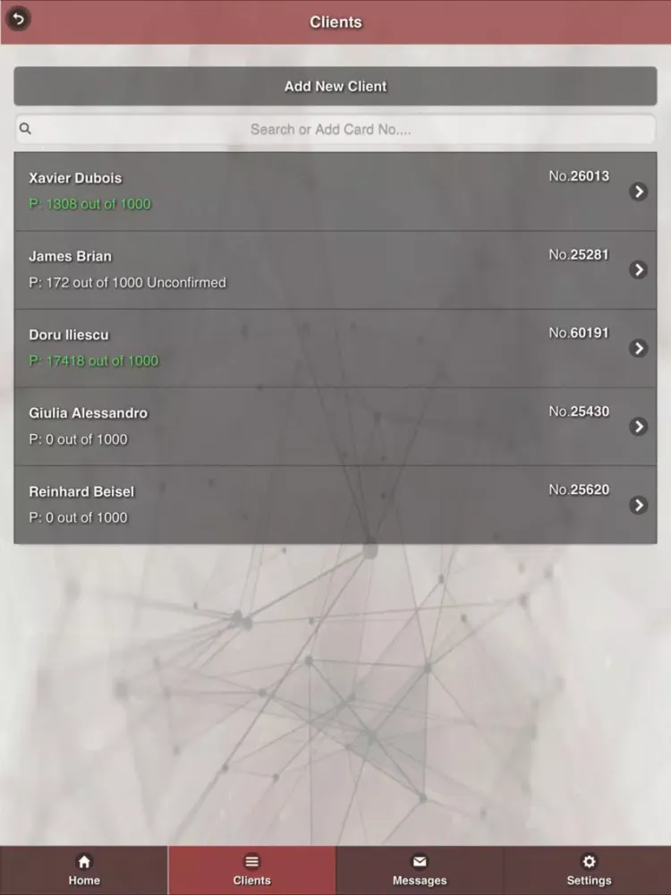 Fidelity Card - Admin iPad 应用截图