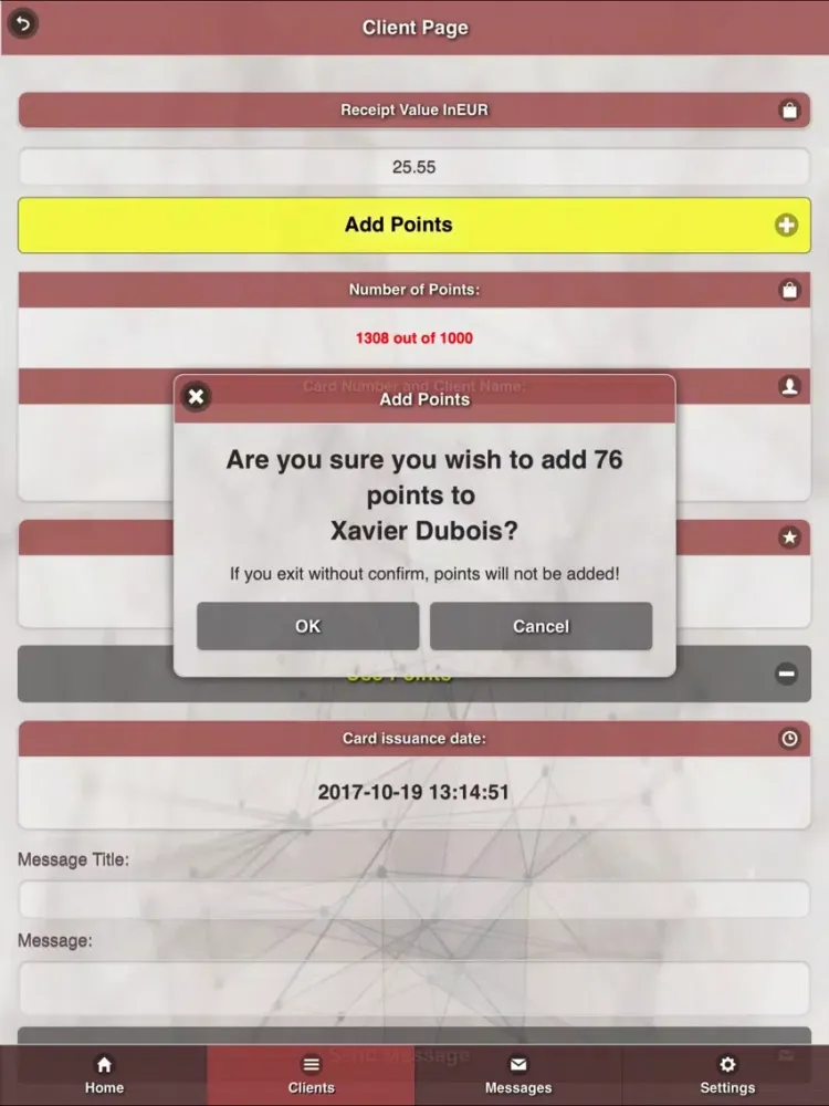 Fidelity Card - Admin iPad 应用截图