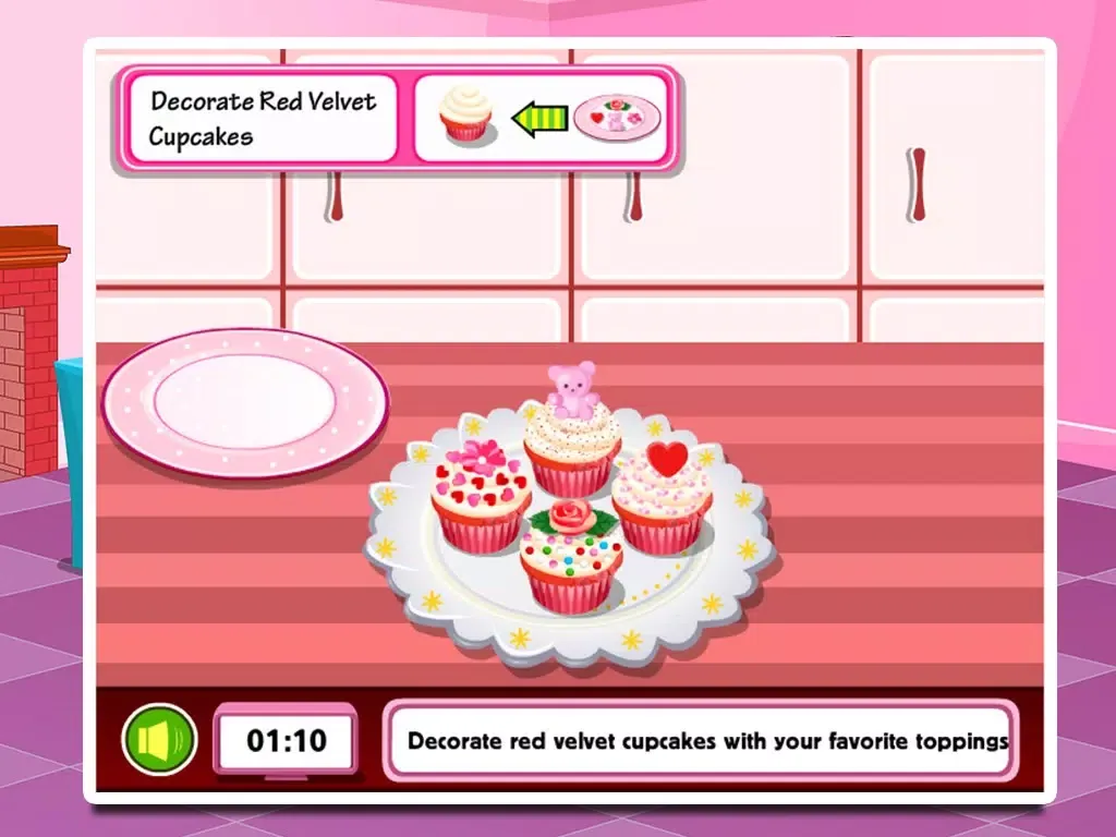 تصاویر kids's cooking cupcake game iPad 