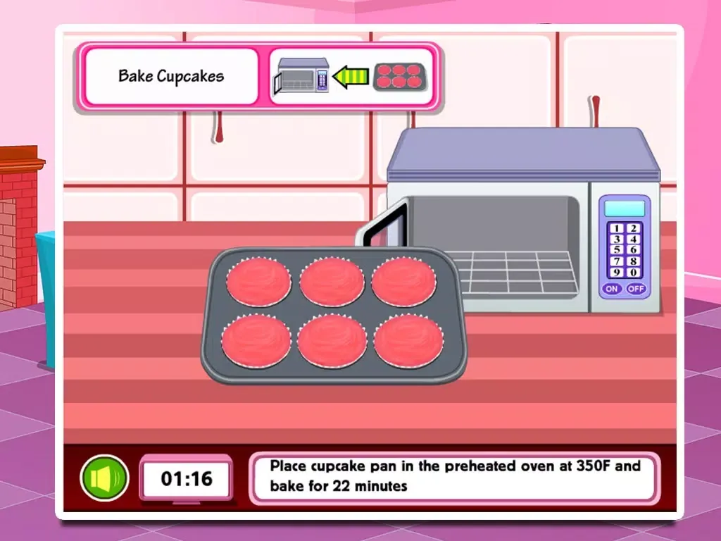 تصاویر kids's cooking cupcake game iPad 