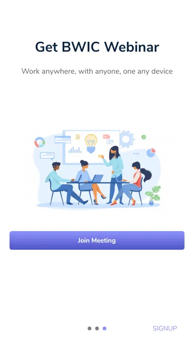 Tangkapan layar BWIC Webinar - Live Meeting