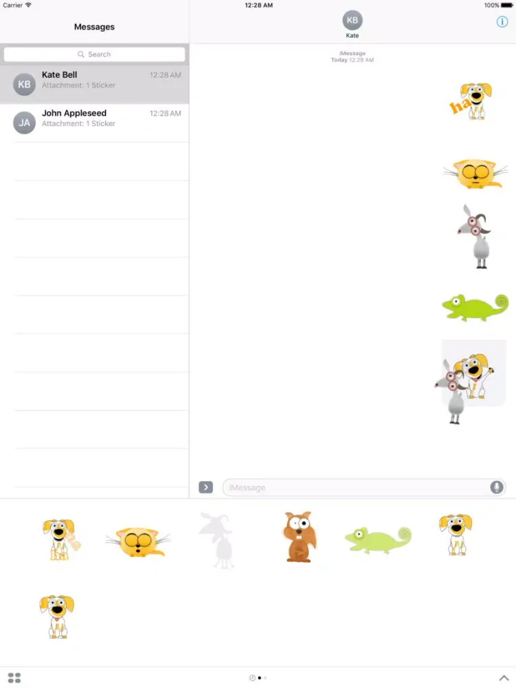 Dookie Dog Stickers iPad 應用截圖