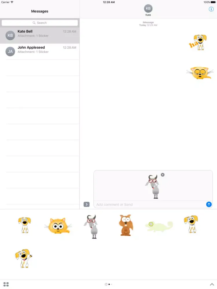 Dookie Dog Stickers iPad 應用截圖