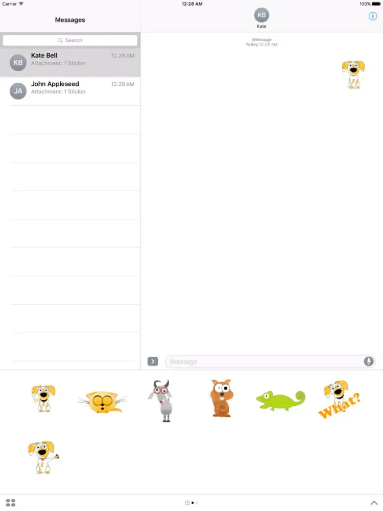 Dookie Dog Stickers iPad 應用截圖