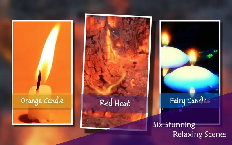 Zrzuty ekranu Chill & Relax Fireplace: Fire & Candle HD Video