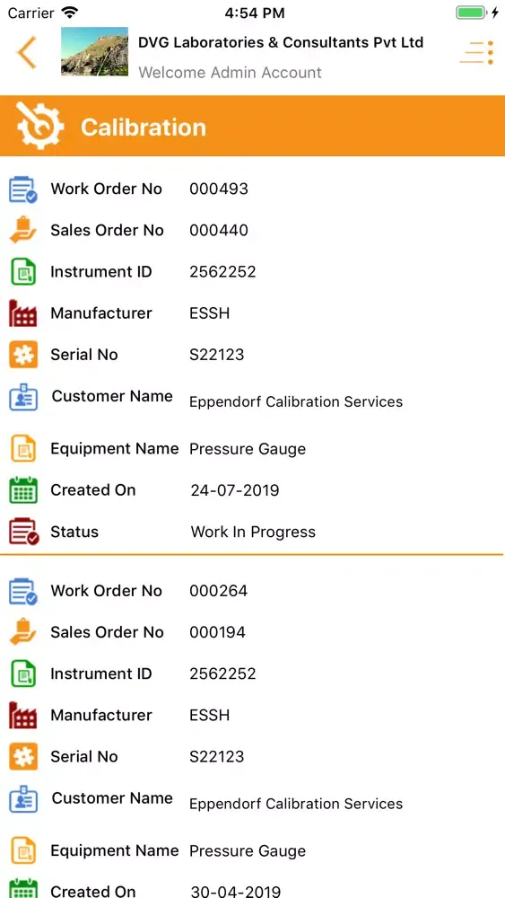 CAL LIMS Screenshots