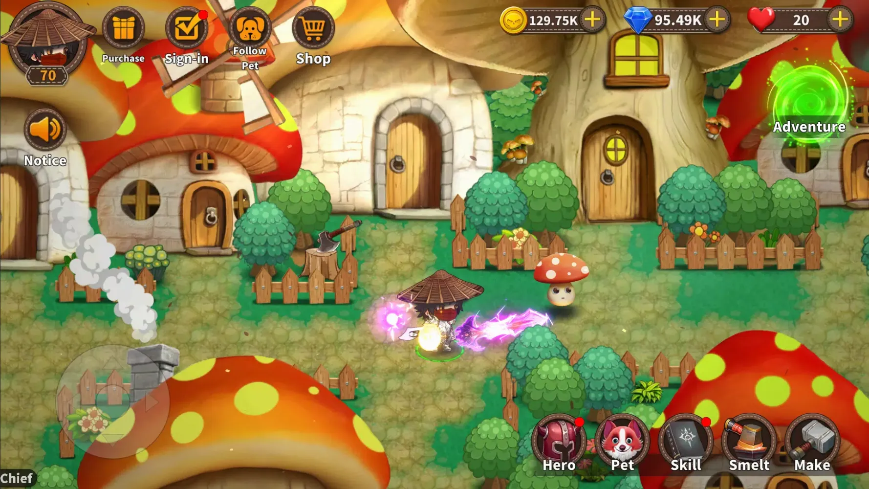Ảnh chụp màn hình của Mushroom Knight
