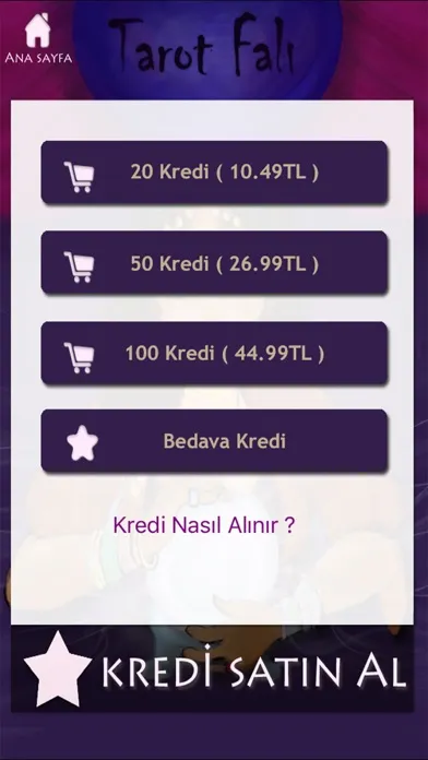 Ảnh chụp màn hình của Tarot Falı