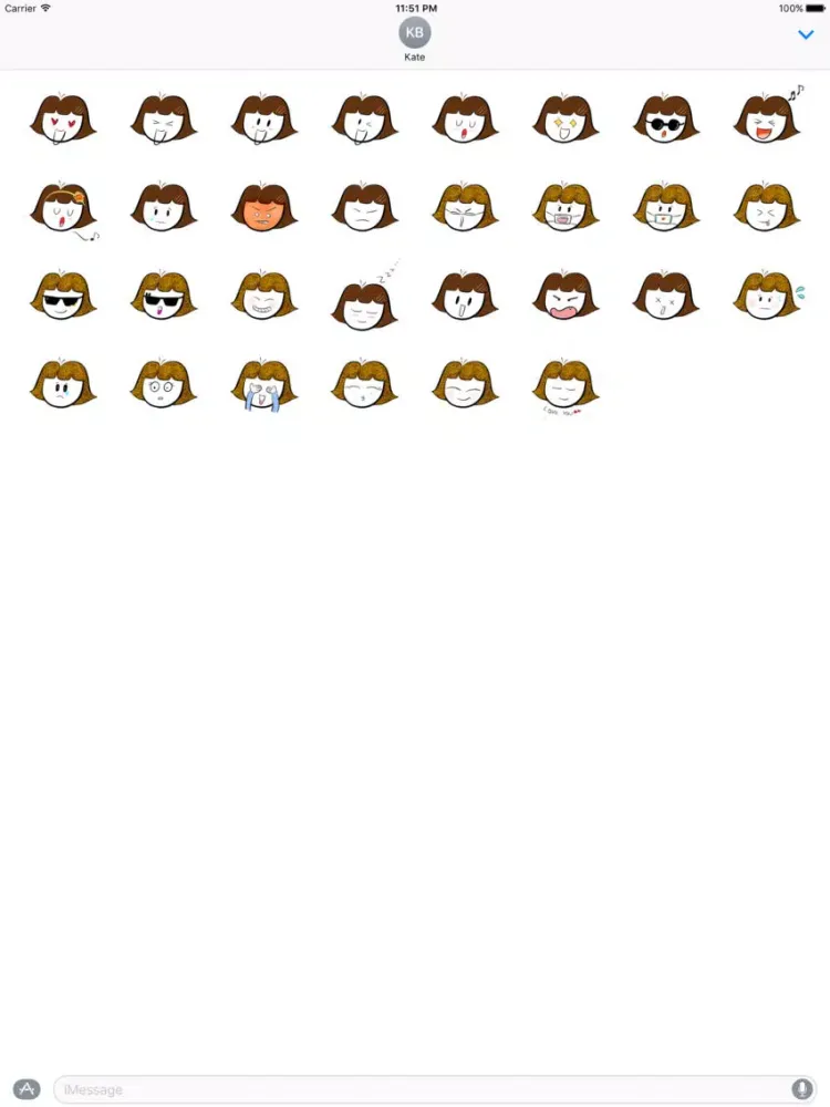 Tangkapan layar haero Cute Stickers iPad 