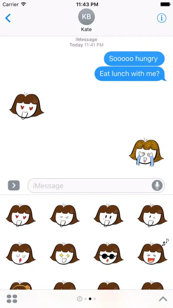 Tangkapan layar haero Cute Stickers