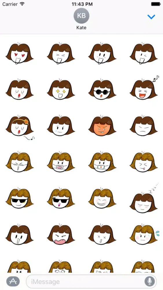 Tangkapan layar haero Cute Stickers