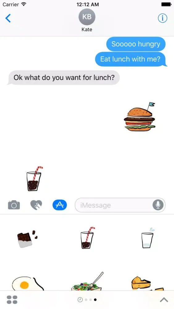 Tangkapan skrin haero Food Stickers