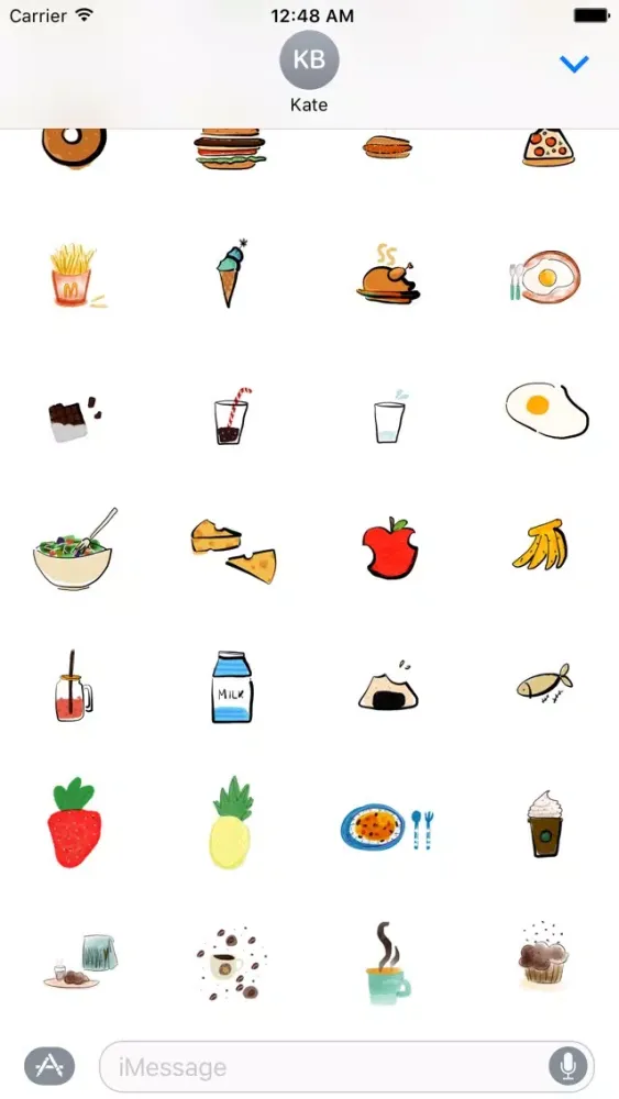 Tangkapan skrin haero Food Stickers