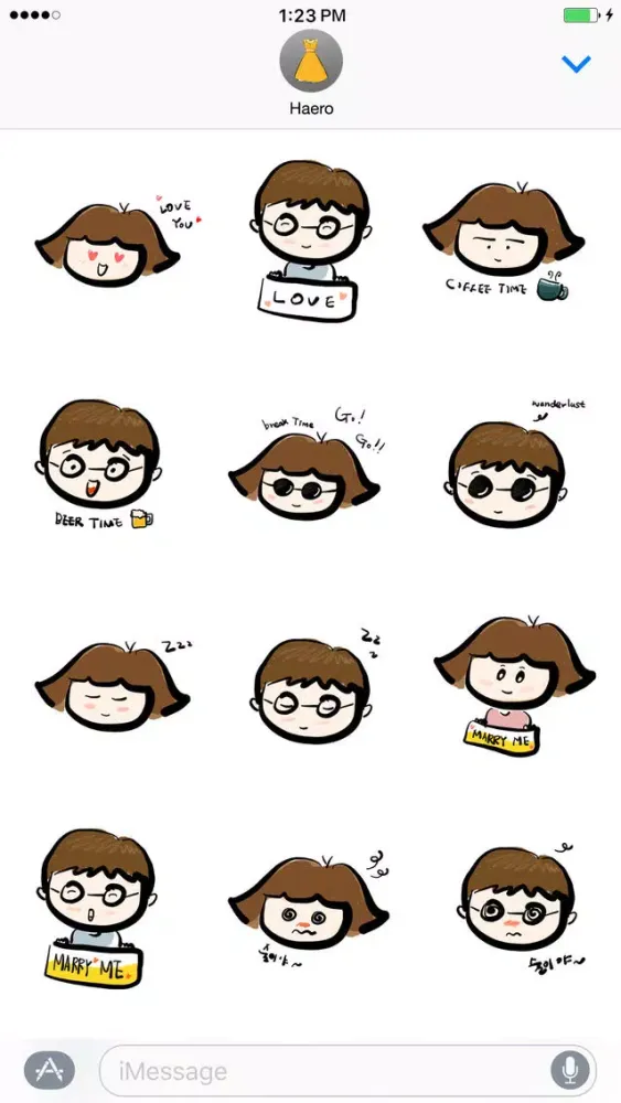 haero Love Stickers স্ক্রিনশট