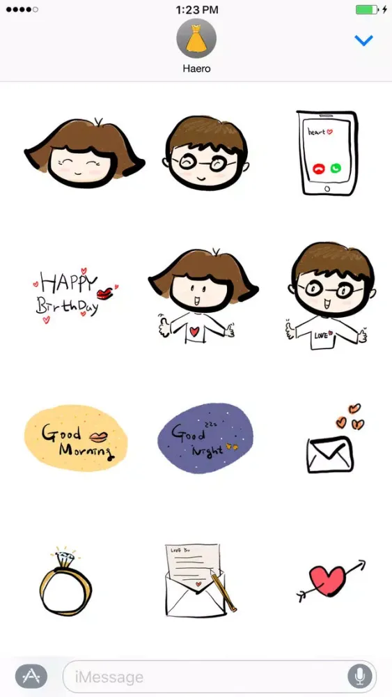 haero Love Stickers স্ক্রিনশট