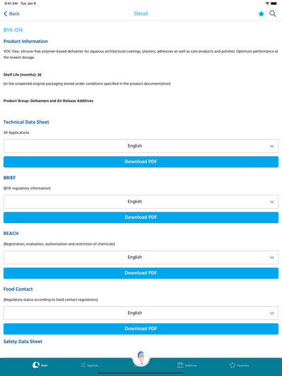 BYK Additive Guide iPad  Screenshots