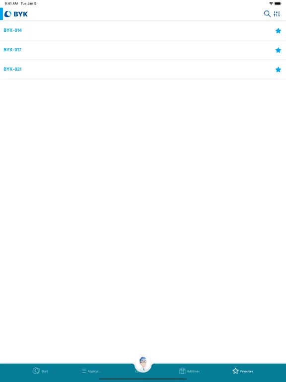 Tangkapan skrin BYK Additive Guide iPad 